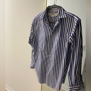 Junya Watanabe blue and white stripe cotton shirt